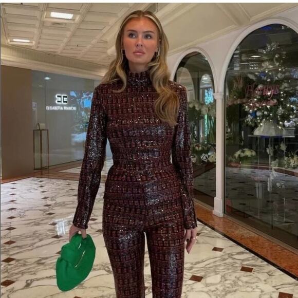 Zara Sequin Top Size Medium - Picture 1 of 10